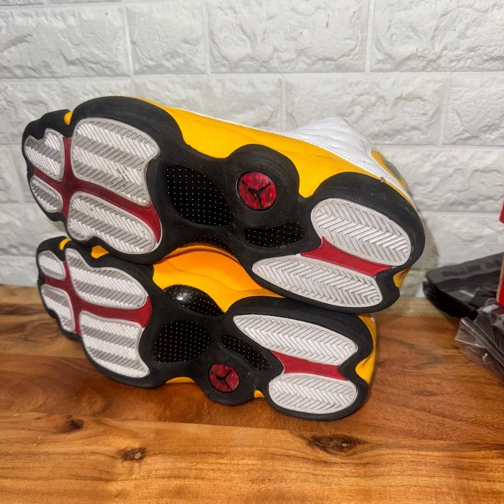 Air Jordan 13 Retro Del Sol White Yellow 414571-167 Mens‎ Size 11